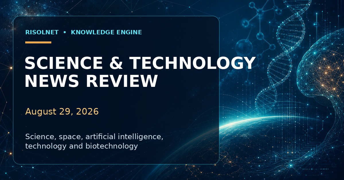 Science and Technology News Review | August 29, 2026