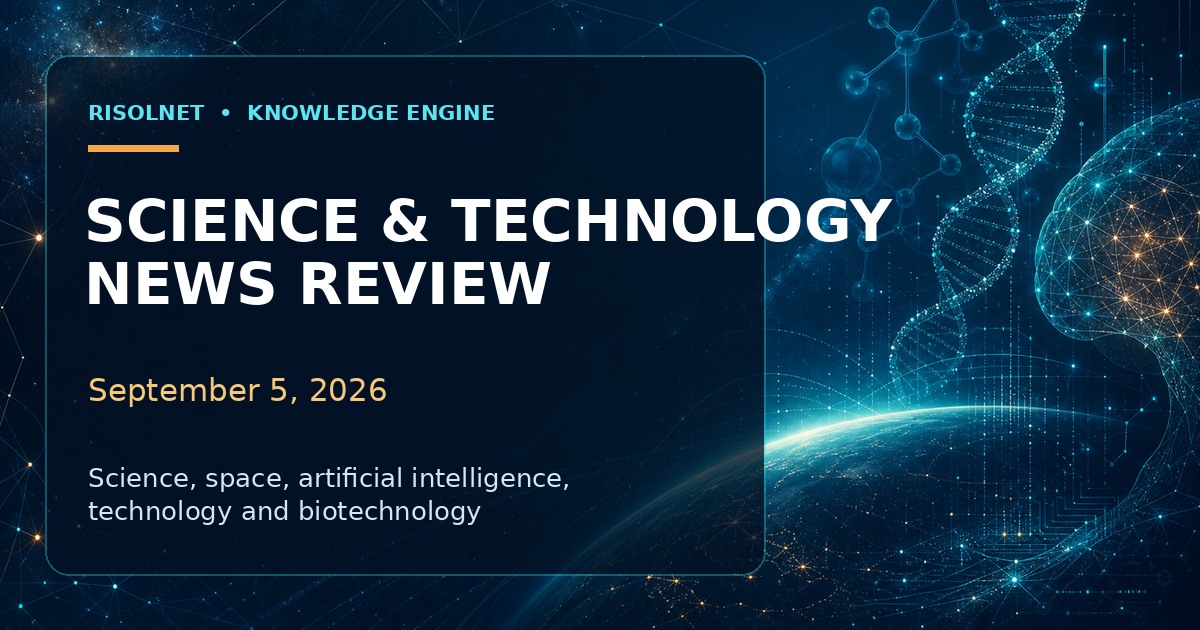 Science and Technology News Review | September 5, 2026