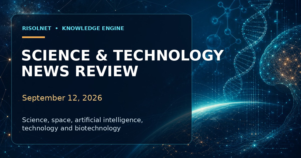 Science and Technology News Review | September 12, 2026
